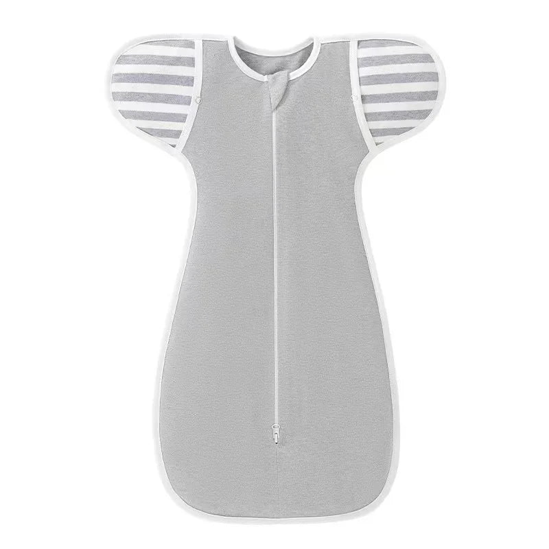 Cotton newborn swaddle sleepsack with snug swaddle-style fit