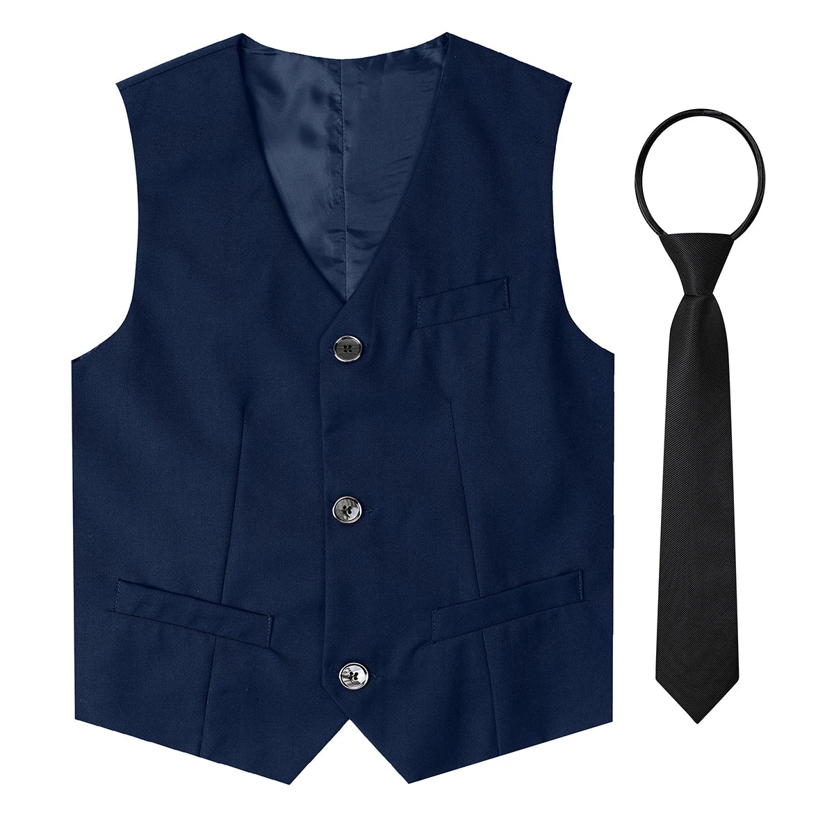 Boys Formal Vest – Single-Breasted Waistcoat for Wedding | 4–16Y - photo 18