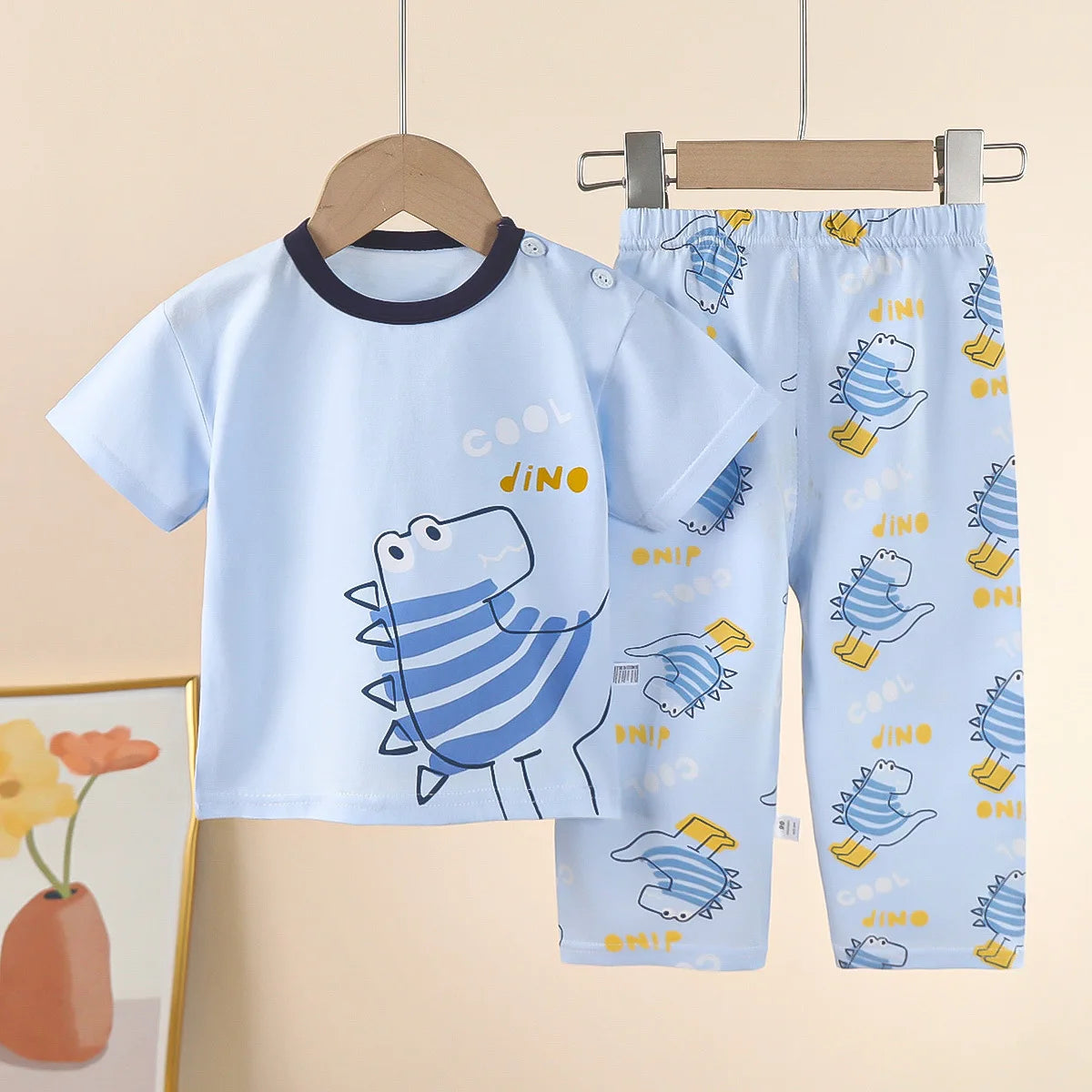 Kids' Cotton Short-Sleeve Pyjama Set - Kindle Kids ABC - view 3
