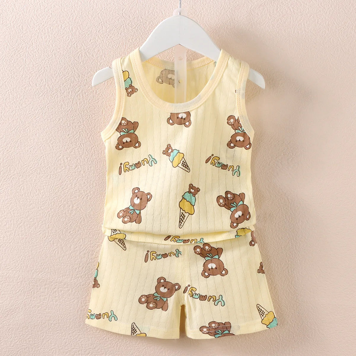 Kids cotton vest and shorts set 2-piece