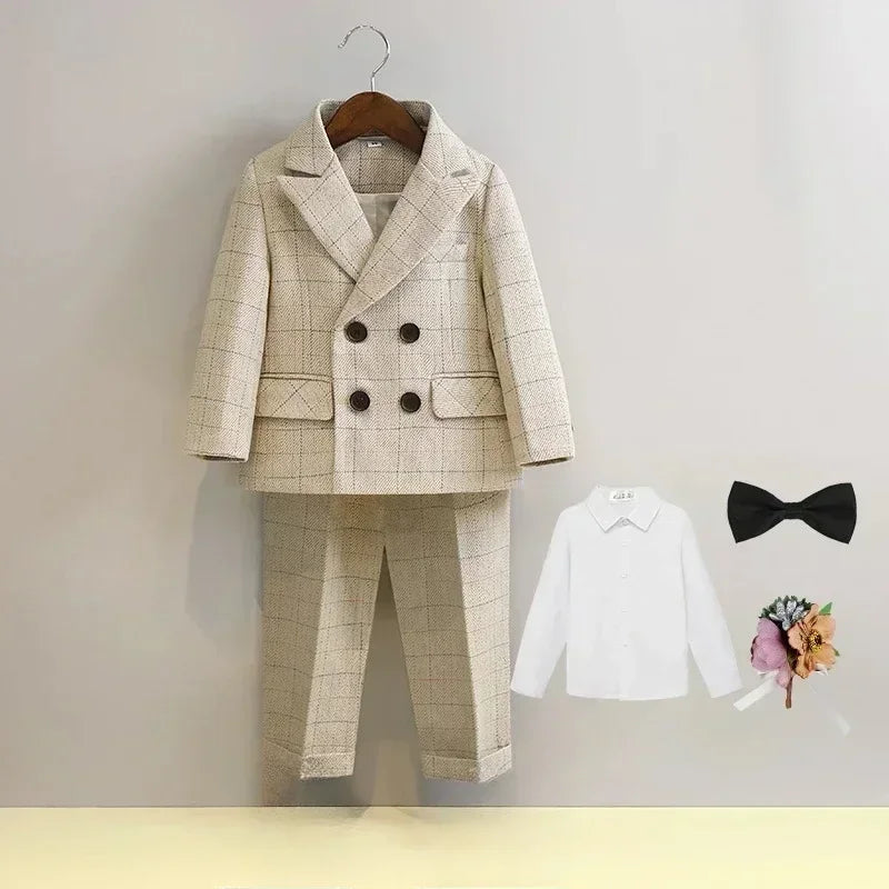 Boys Plaid Blazer Set 2-12Y — Birthday Wedding Performance Formal - photo 15