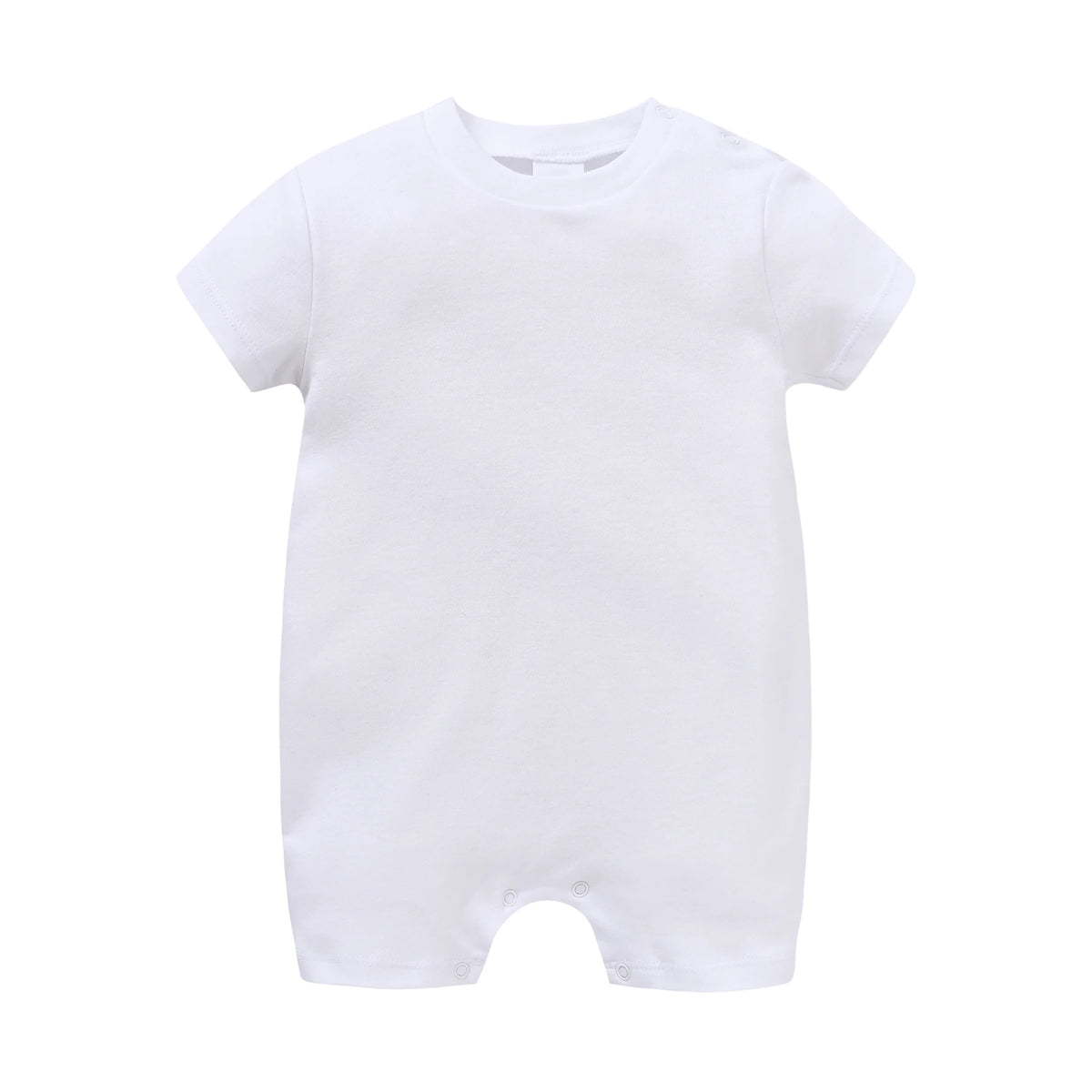 Unisex Cotton Baby Romper Bodysuit 0-12M Solid Colours Short Sleeve - photo 2