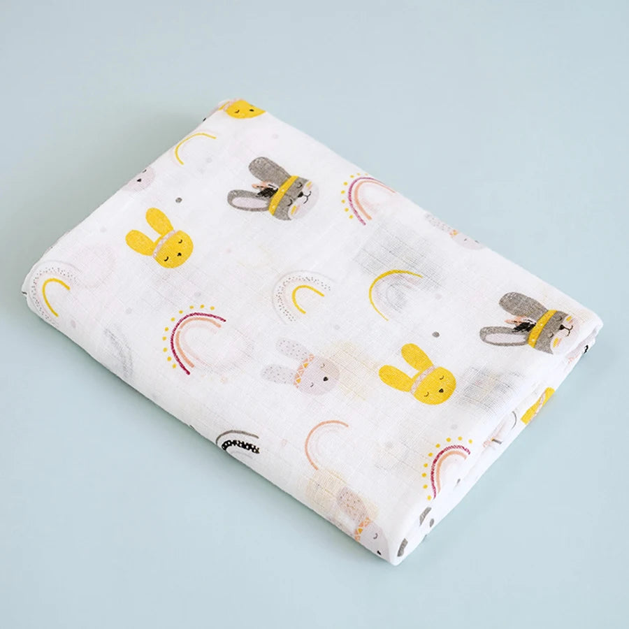 2-Layer Cotton Muslin Baby Swaddle Blanket - Kindle Kids ABC - view 13