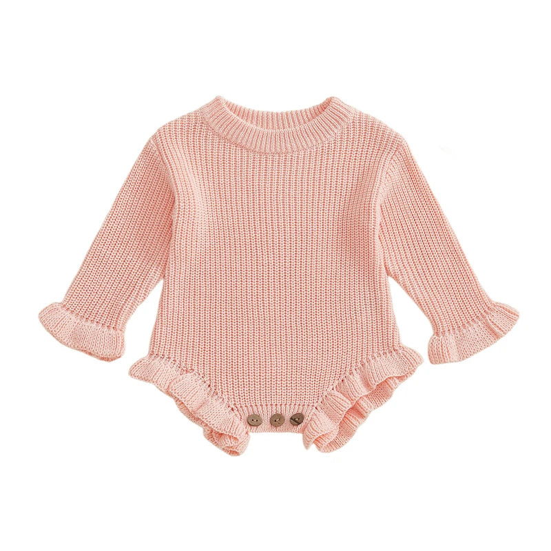 Ribbed Knit Cotton Baby Romper - Kindle Kids ABC - view 12