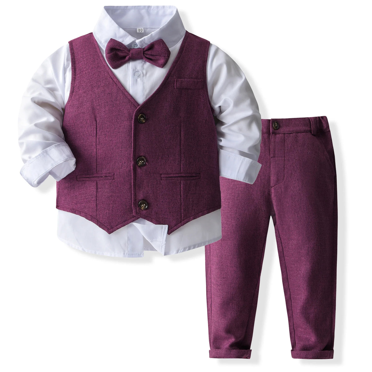 Boys' Ring Bearer Tuxedo Vest Set - Kindle Kids ABC - view 12