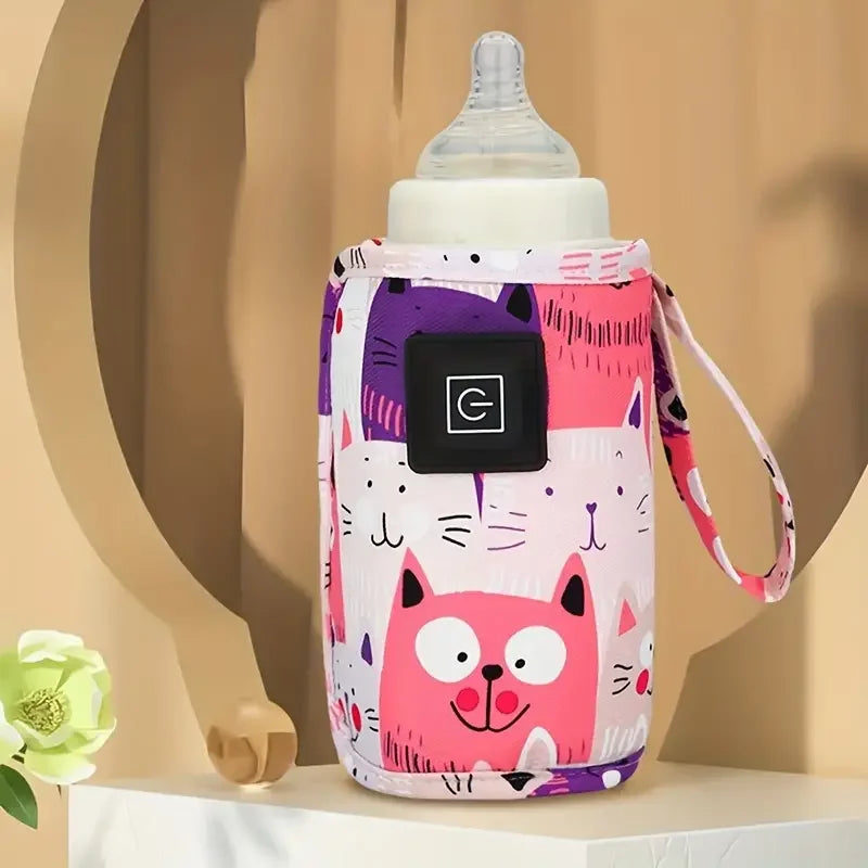 Portable USB Bottle Warmer with Insulated Bag – Travel-Friendly Milk Heater for Babies