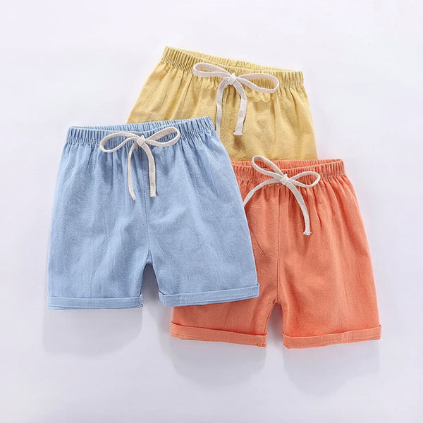 Boys Cotton Linen Candy Shorts 2-10Y - photo 1