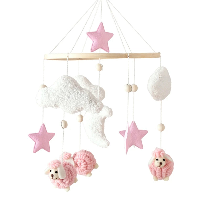 Wooden Crib Mobile – Felt Bear Nursery Mobile with Bell - photo 39