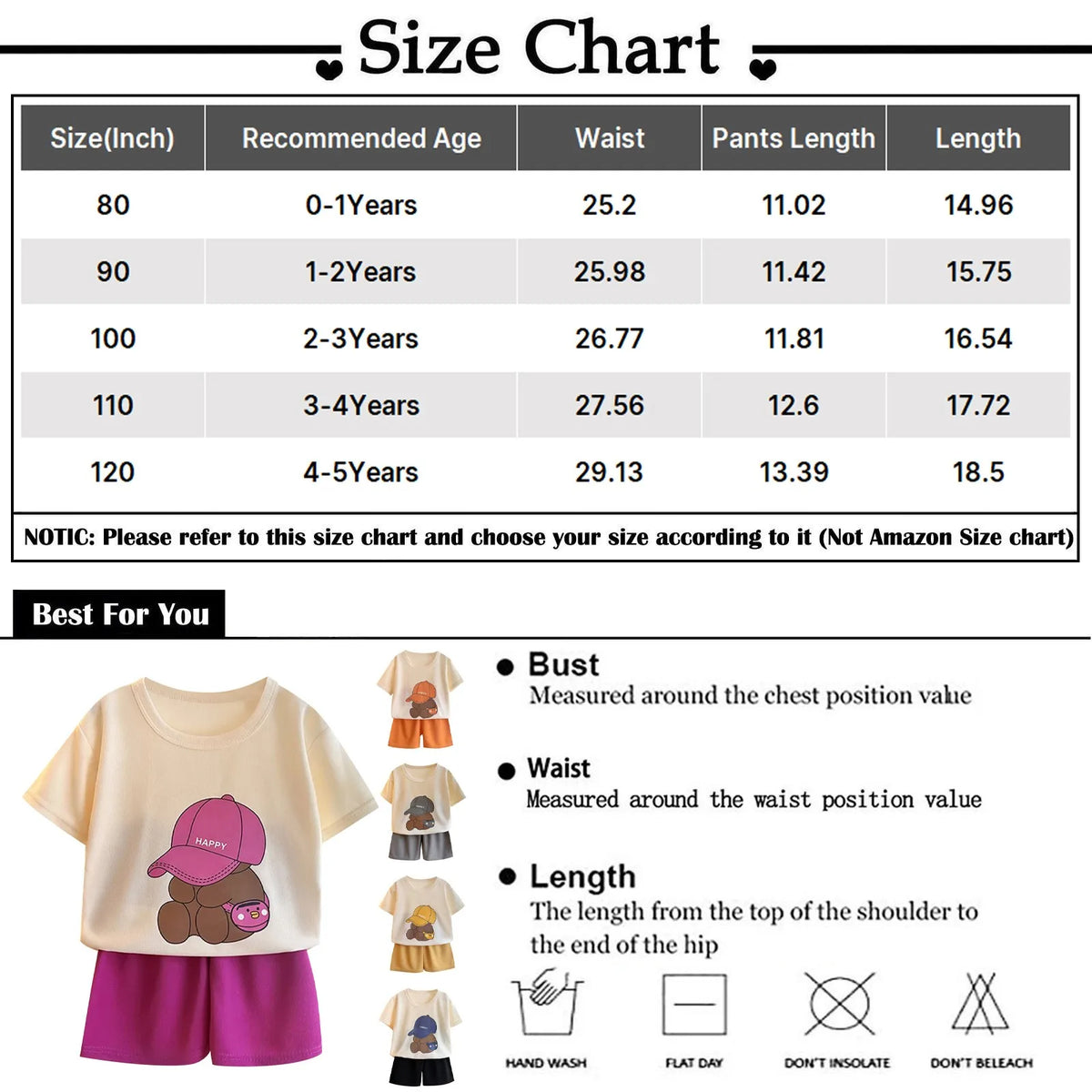 Boys' Bear Print Tracksuit Set – 2-Piece Cotton T-Shirt & Shorts - photo 6