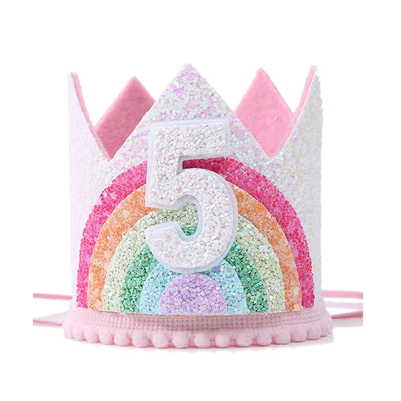 Felt Rainbow Birthday Party Crown - Kindle Kids ABC - view 6