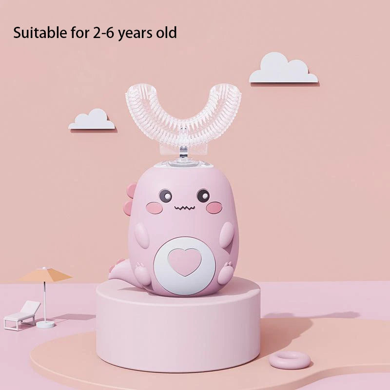 Kids sonic electric U-shape toothbrush 360 degree cleaning ages 2-12Y