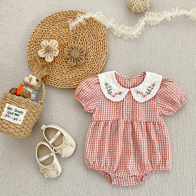 Embroidered Cotton Baby Romper - Kindle Kids ABC - view 2