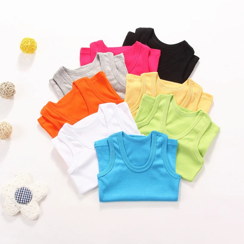 Kids cotton tank top sleeveless