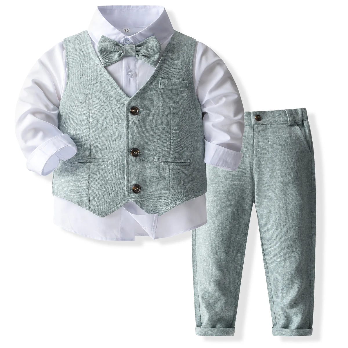 Boys' Ring Bearer Tuxedo Vest Set - Kindle Kids ABC - view 3
