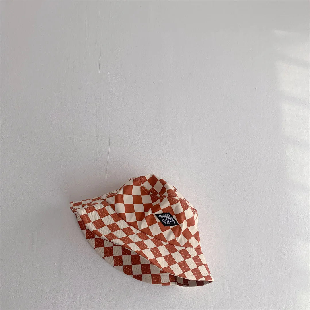 Kids Checkerboard Bucket Hat - Soft Cotton Sun Hat - photo 7