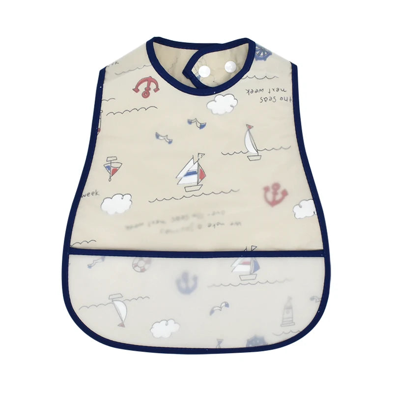 Waterproof Baby Feeding Bib EVA Pocket Bib Ages 6M-4Y - photo 23