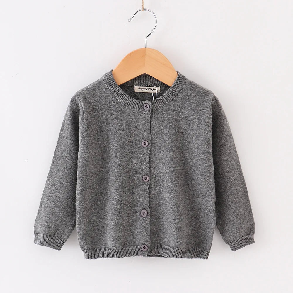 Knit Cotton Baby Cardigan — Open-Front Soft Toddler | 6M–4Y