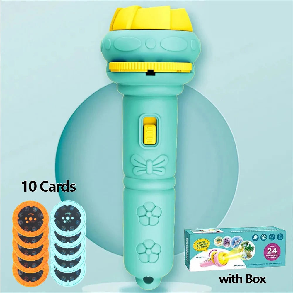 Cartoon projector flashlight bedtime story torch toy