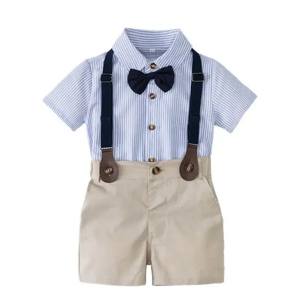 Boys' Cotton 2-Piece Summer Set: Shirt + Shorts - Kindle Kids ABC