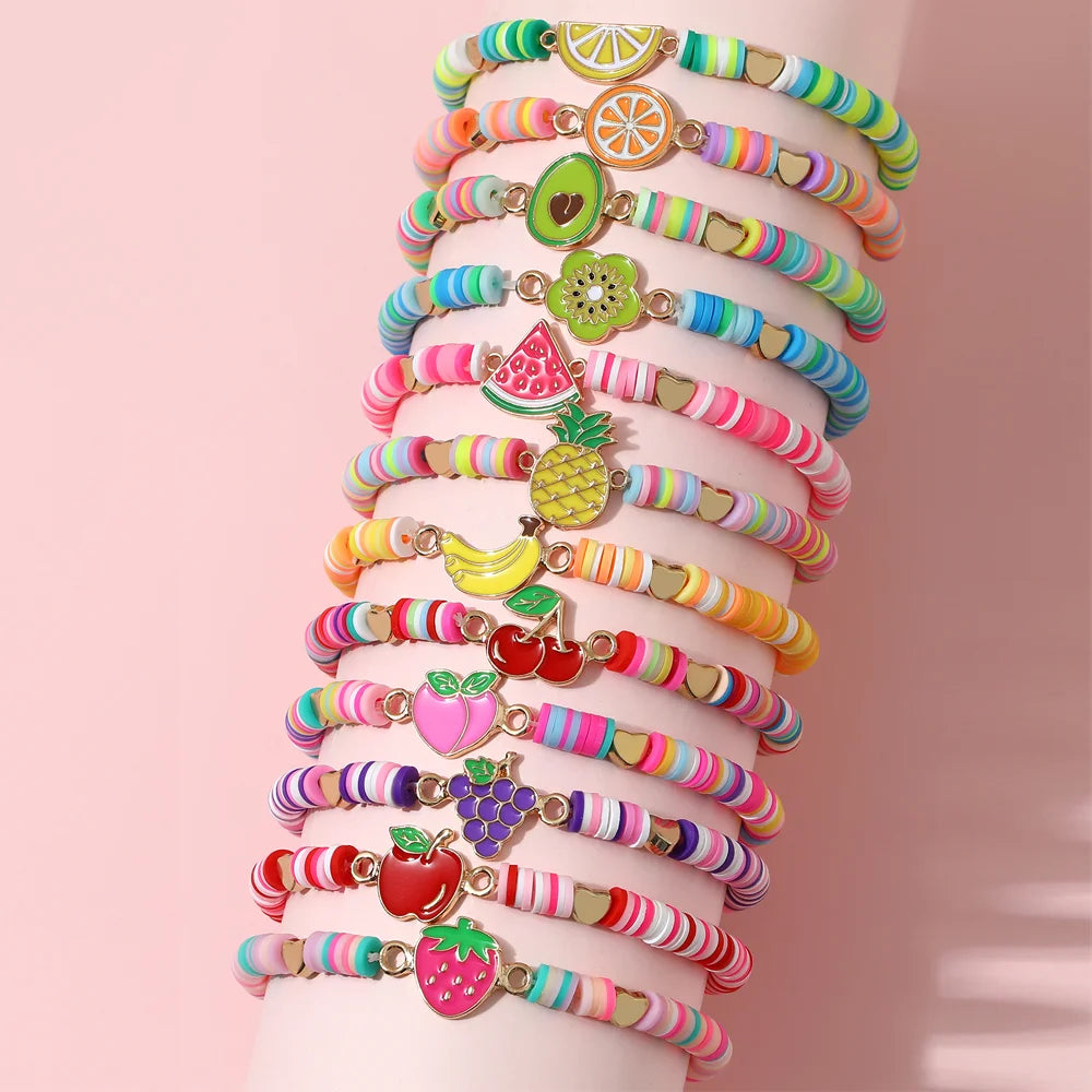 Girls' Charm Bracelets 12-pc — Unicorn Cat Flower Beaded | 5–10Y - photo 8