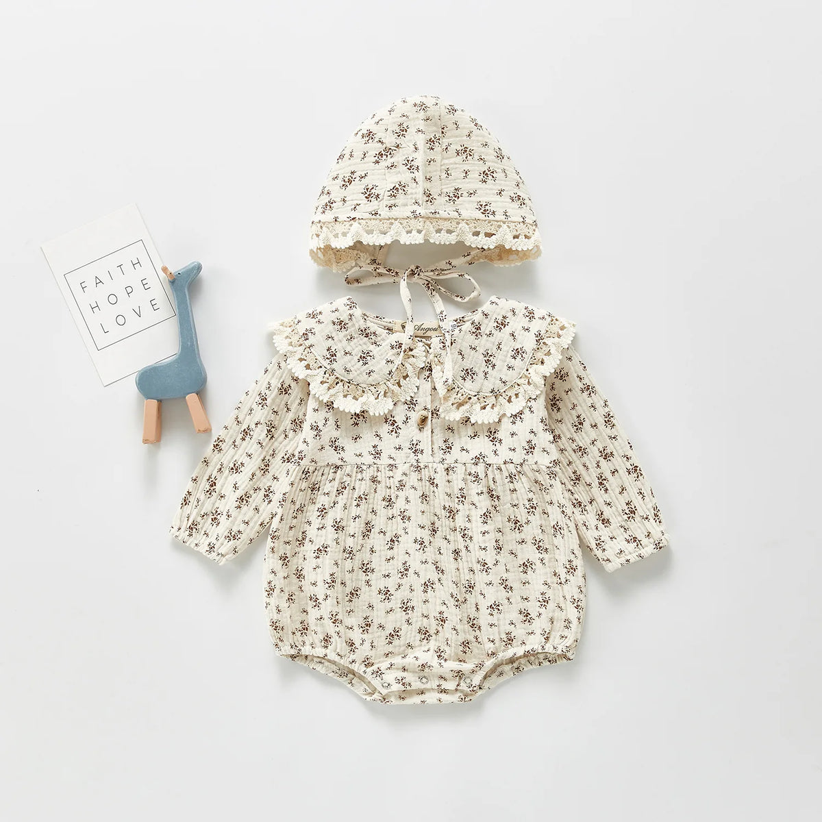 Floral Cotton Baby Romper - Kindle Kids ABC - view 4
