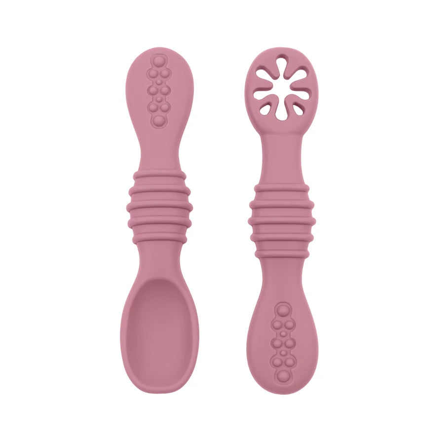 Silicone Baby Training Spoon & Fork Set — Self-Feeding Utensils | 6M+ - photo 9