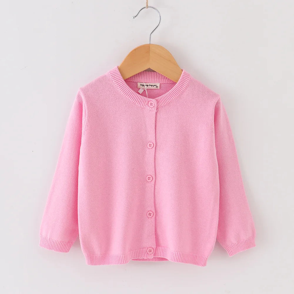 Knit Cotton Baby Cardigan — Open-Front Soft Toddler | 6M–4Y