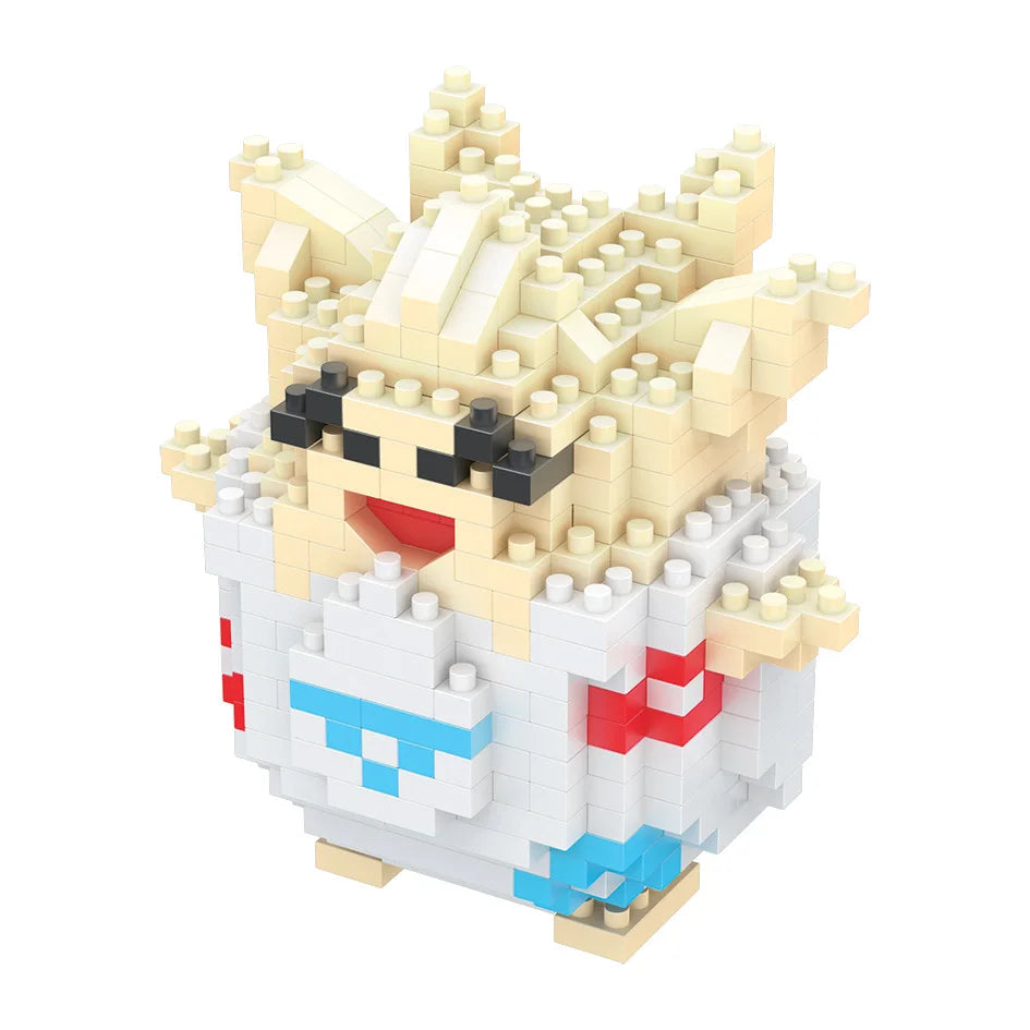 Collectible mini cartoon brick figures kids buildable characters set
