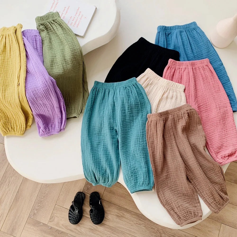 Kids Cotton Loose Trousers Mosquito Resistant - photo 1