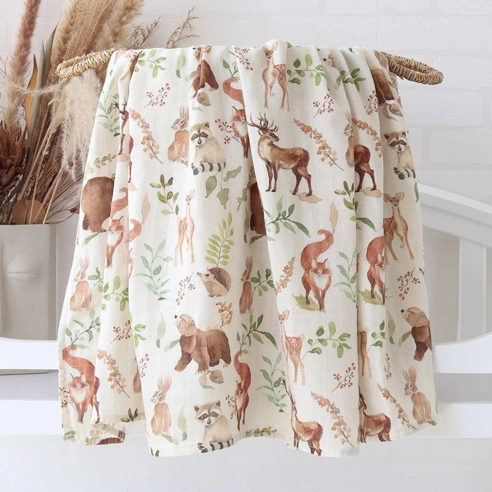 Cotton Muslin Baby Wrap Blanket - Kindle Kids ABC - view 20