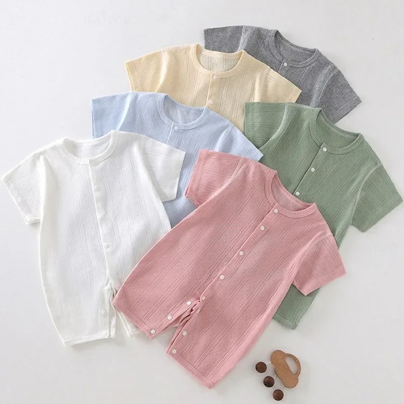 Baby Summer Bodysuit Romper – Solid Colour Sleeveless | Unisex | 0–24 Months - photo 1