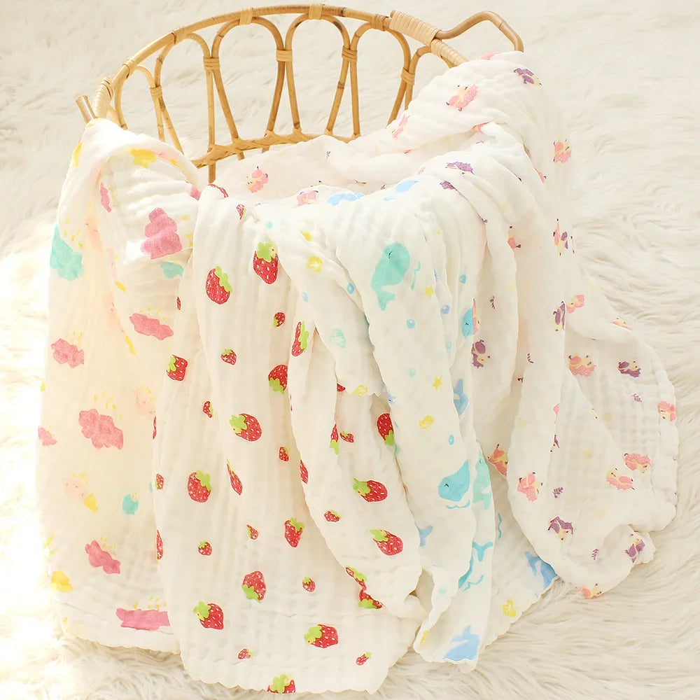 6-Layer Bamboo Cotton Baby Receiving Blanket - Kindle Kids ABC - view 5