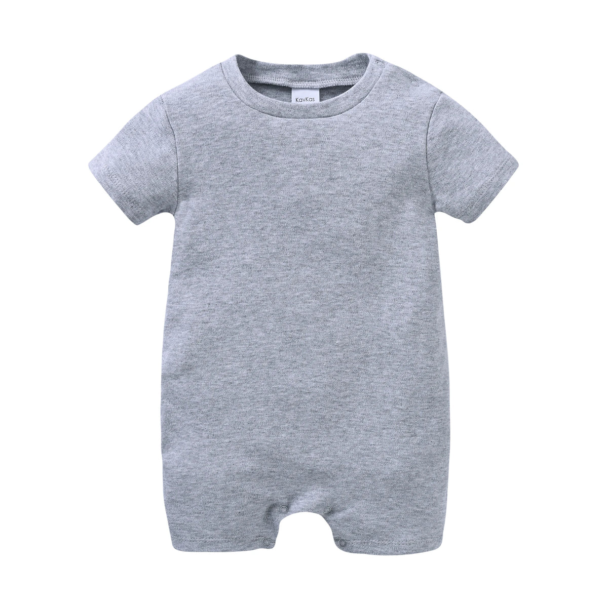 Unisex Cotton Baby Romper Bodysuit 0-12M Solid Colours Short Sleeve - photo 4