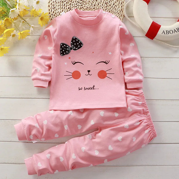 Kids long-sleeve cotton pyjama set