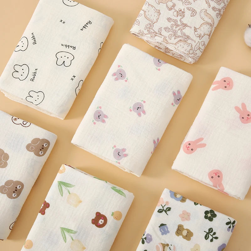 Double-Layer Cotton Muslin Baby Blanket - Kindle Kids ABC