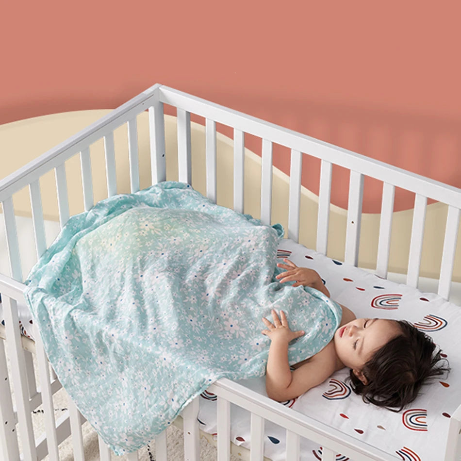Cotton Muslin Baby Swaddle Blanket — 2-Layer Bath Wrap | 0–7Y