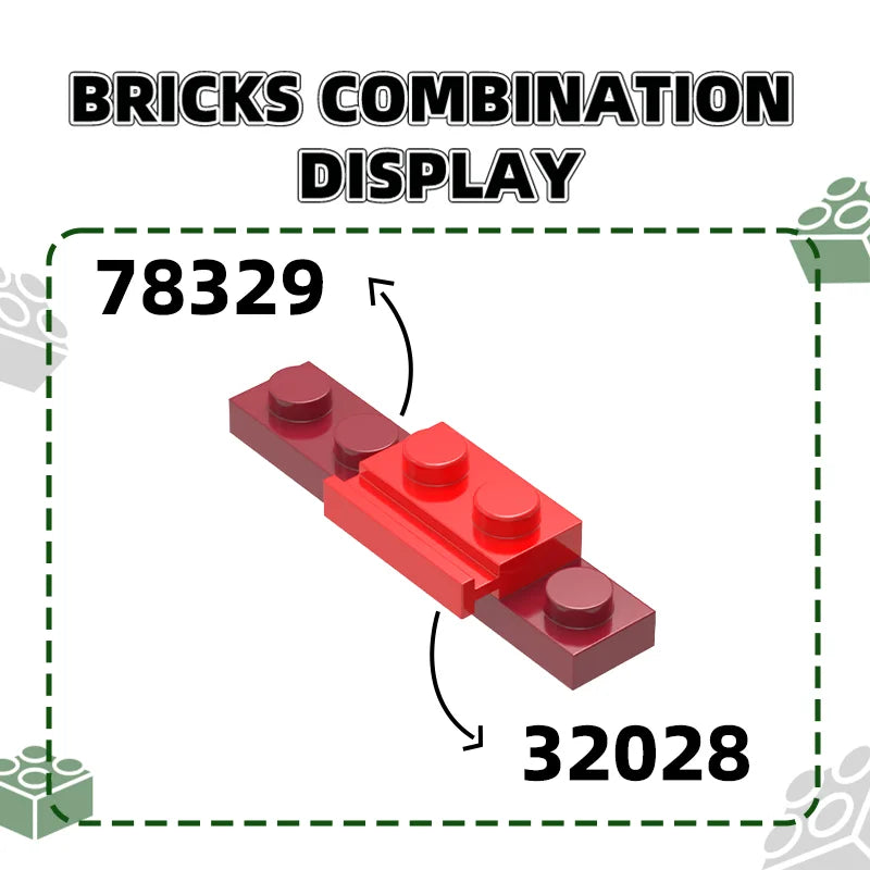 224-piece building block plate set MOC slide bricks for kids creative builds