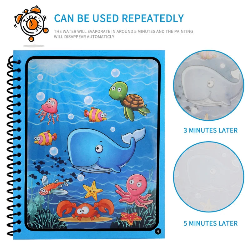 Magic Water Drawing Book - Reusable Mess-Free Colouring - photo 5