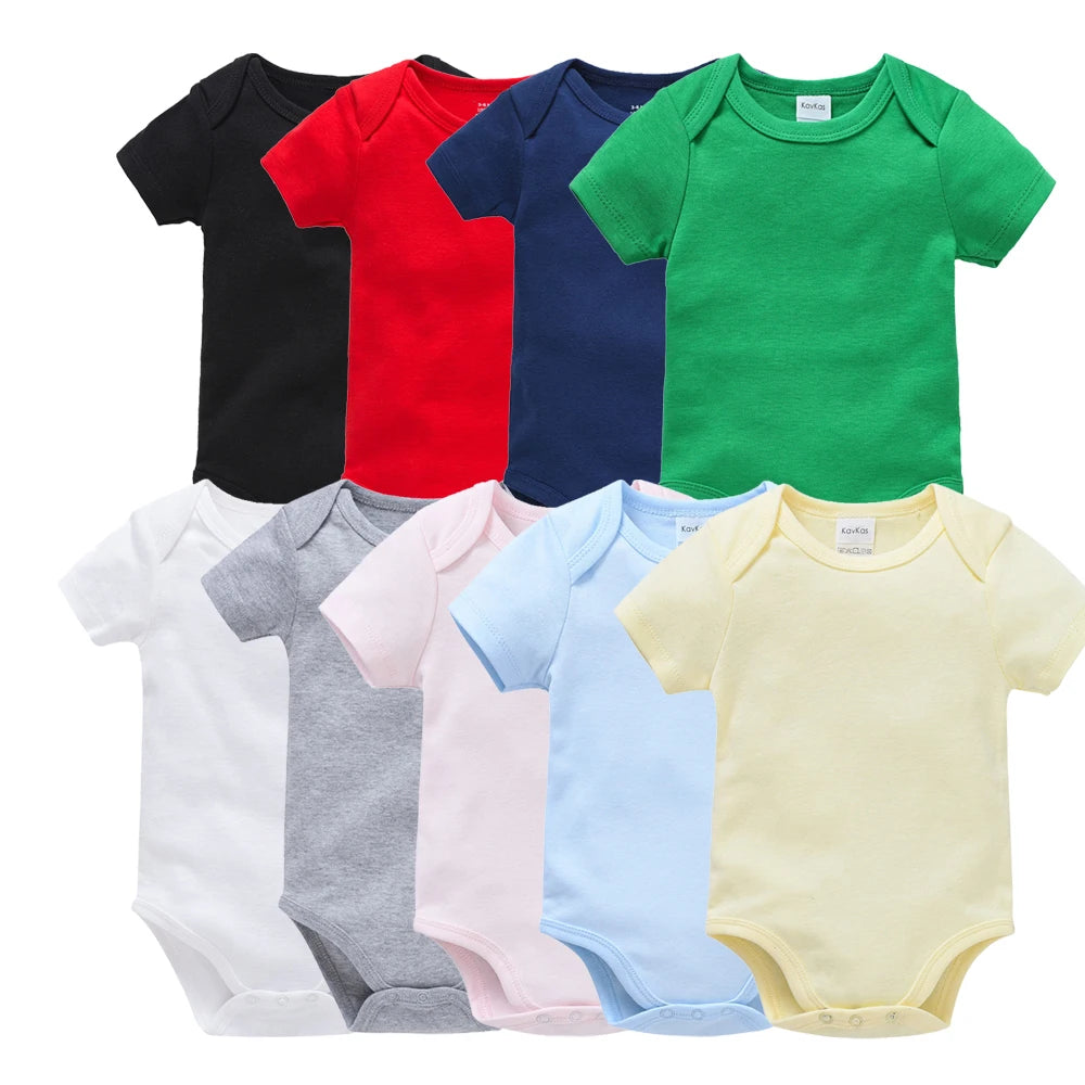 Baby cotton short-sleeve bodysuit set, newborn 0-2Y — Kindle Kids ABC