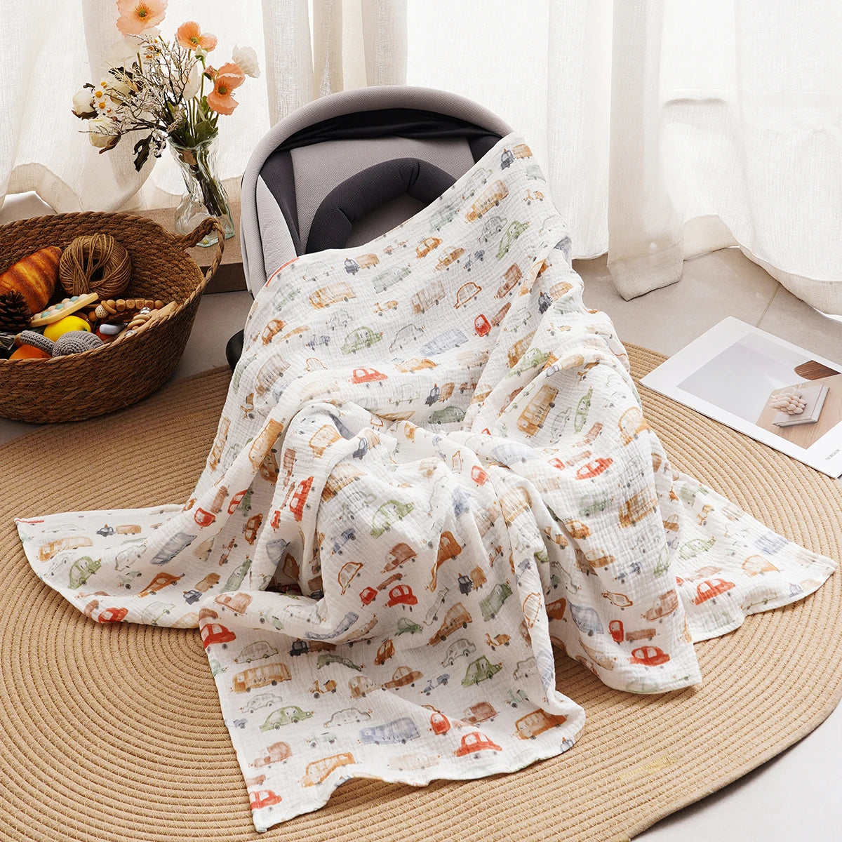 100% Cotton Muslin Baby Swaddle Wrap - Kindle Kids ABC - view 8