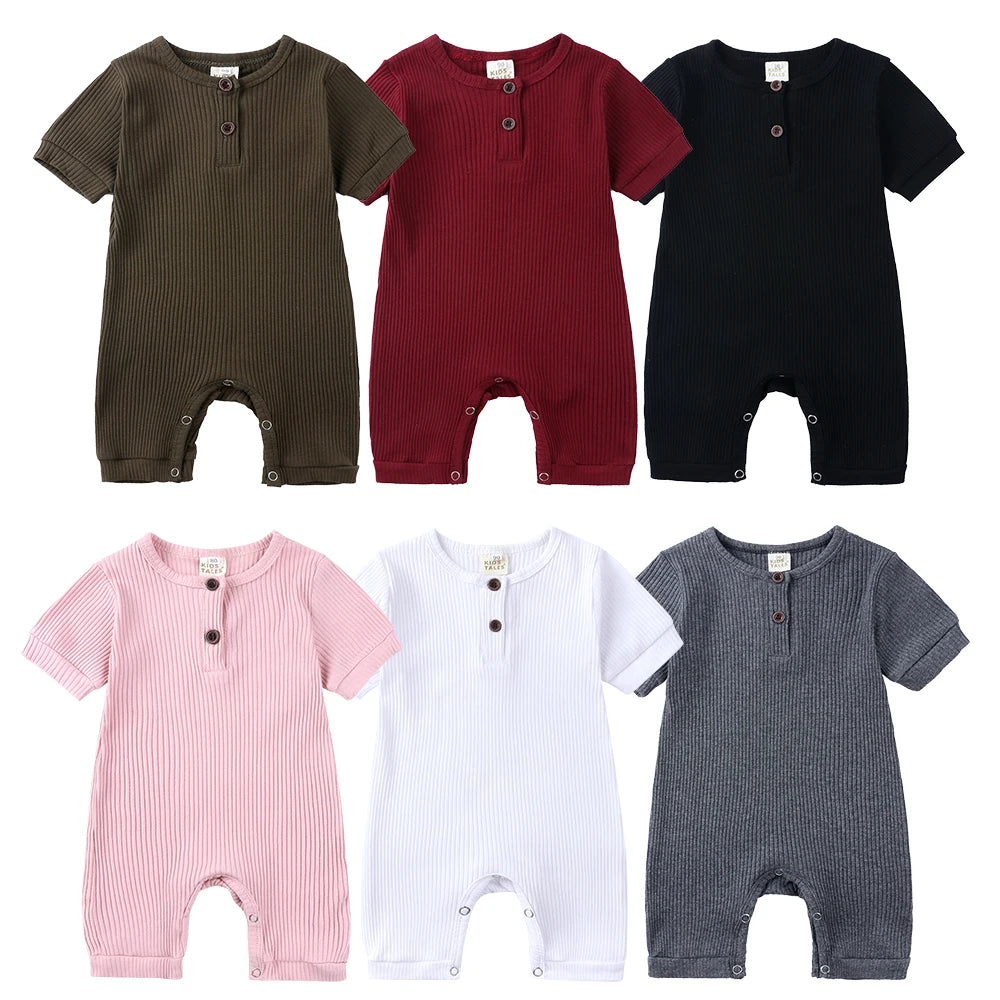 Baby Cotton Short-Sleeve Romper - Kindle Kids ABC