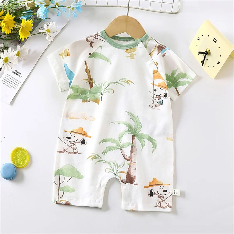 Cartoon Print Cotton Baby Romper - Kindle Kids ABC - view 7