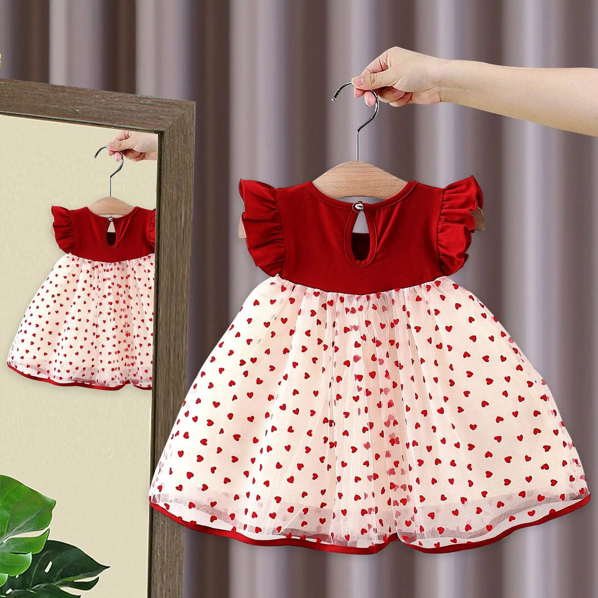 Baby Girl Summer Princess Dress – Bow Flutter Sleeve | 9M–3Y - photo 4