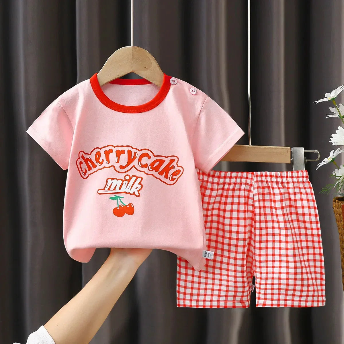 Kids Cotton T-Shirt & Shorts Set 2-Piece | Unisex Summer Outfit | 9M–6-7Y - photo 3