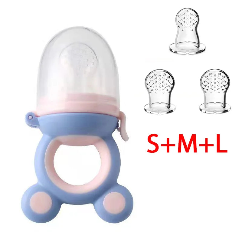 Baby Fruit Food Feeder & Silicone Teether Pacifier