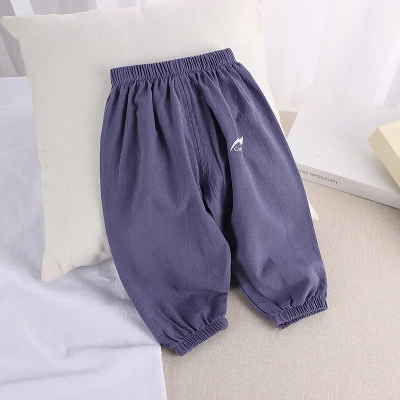 Baby Cotton & Linen Pants — Lightweight Summer Trousers | 6–12M