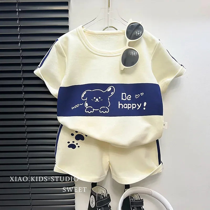 kids 2-piece striped summer t-shirt and shorts set - photo 5