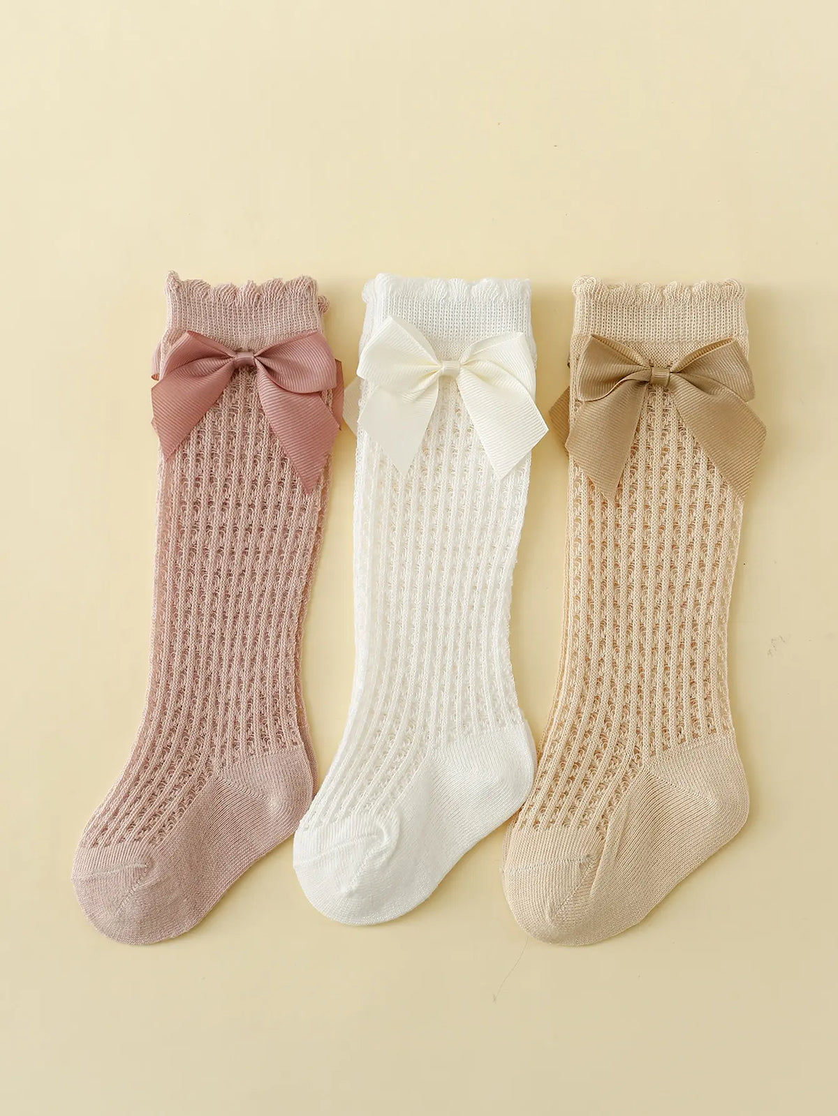 Cotton Baby Girls Socks with Bows - Kindle Kids ABC