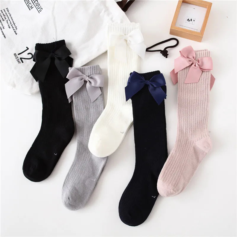 Cotton Baby Girls Socks with Bows - Kindle Kids ABC