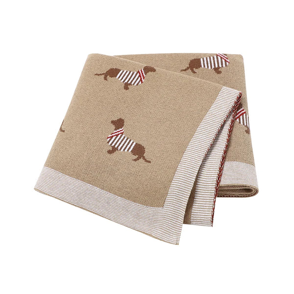 Knitted Cotton Baby Blanket - Kindle Kids ABC